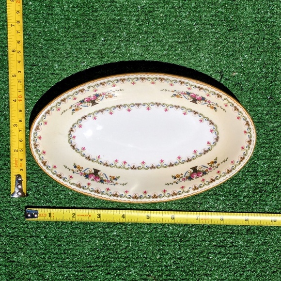 Moritz Zdekauer MZ Czechoslovakia Porcelain Vintage Oval Serving Bowl Dish EUC - Picture 5 of 6